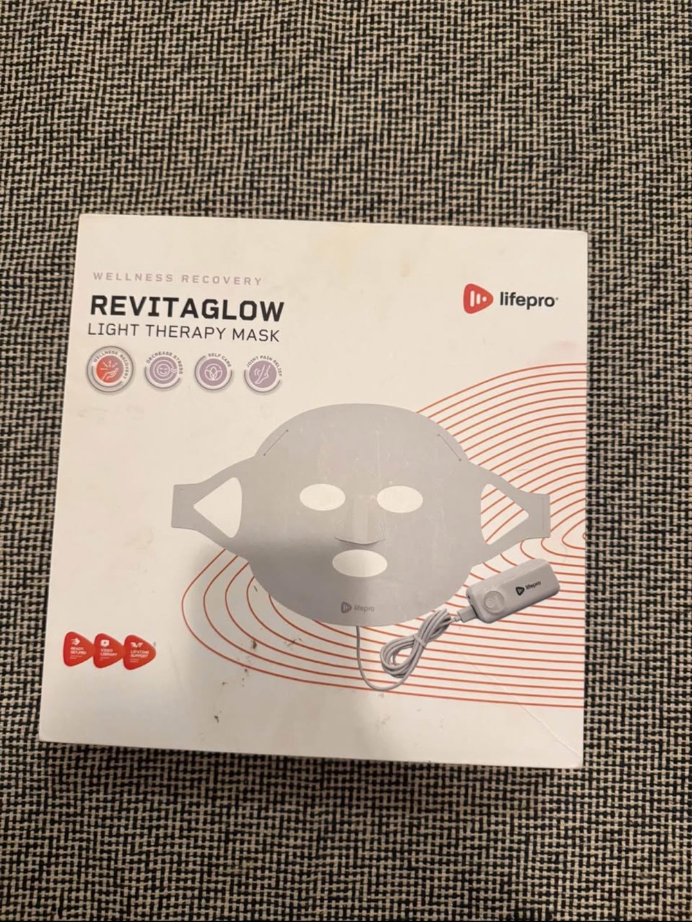 Lifepro RevitaGlow Light Therapy Mask - White/Grey